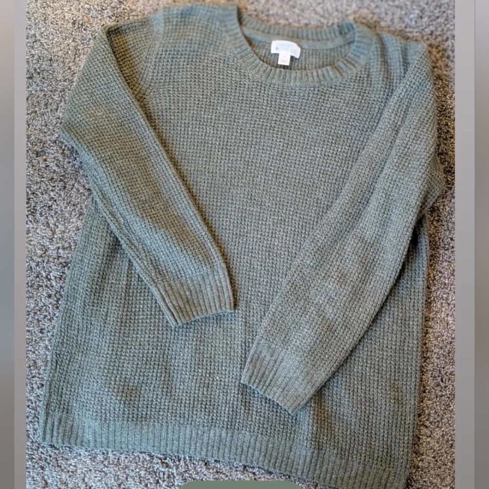 Market & Spruce Sage Green Crew Neck Sweater